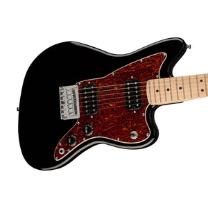 Squier FSR Bullet Mini HH Jazzmaster Electric Guitar, Maple FB, Black