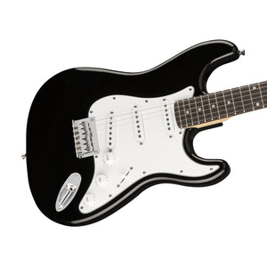 Squier Stratocaster Hardtail Electric Guitar, Laurel FB, Black