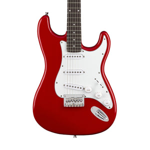 Squier Stratocaster Hardtail Electric Guitar, Laurel FB, Red