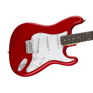 Squier Stratocaster Hardtail Electric Guitar, Laurel FB, Red