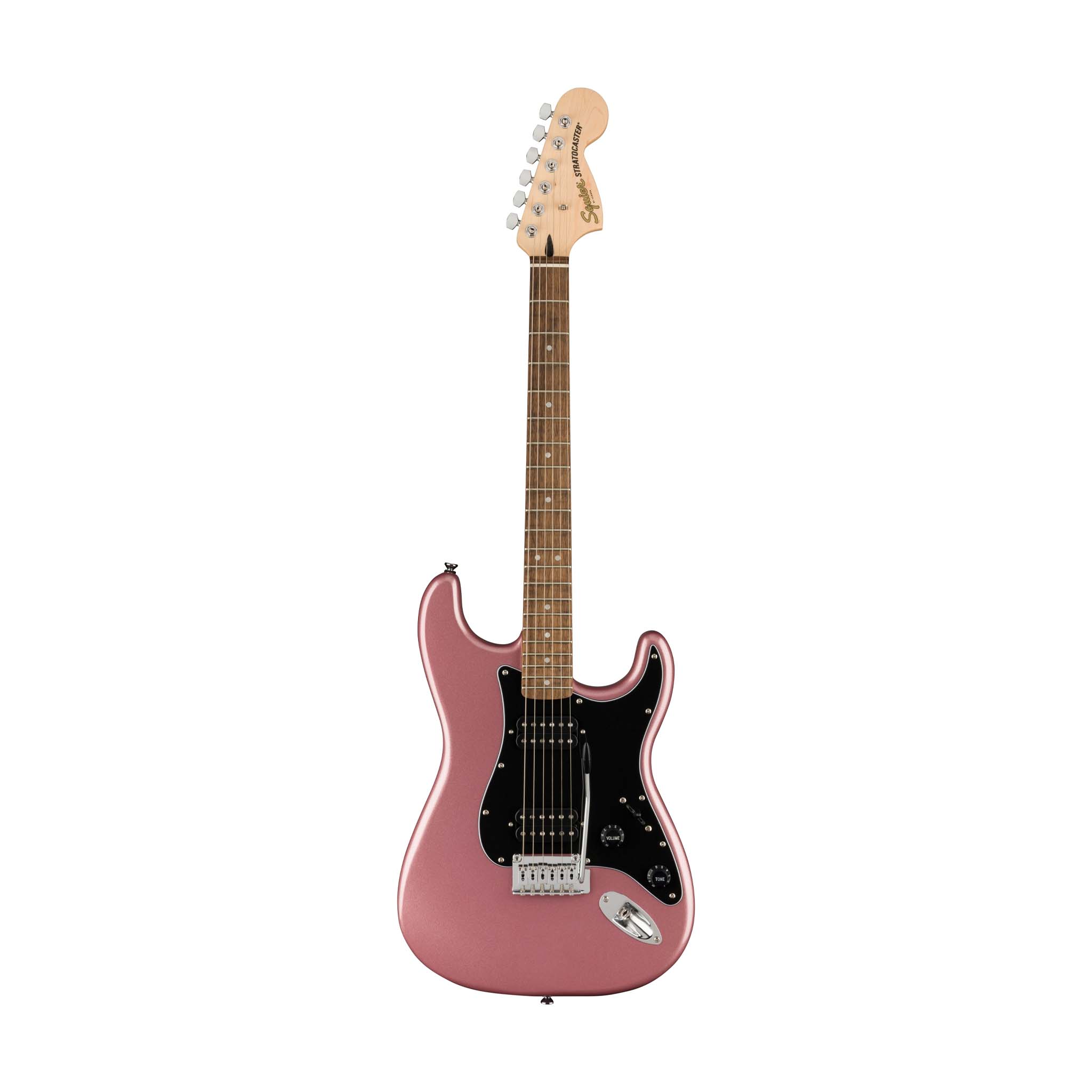 Squier Affinity Series HH Stratocaster Electric Guitar, Laurel FB, Burgundy Mist