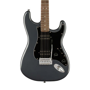 Squier Affinity Series HH Stratocaster Electric Guitar, Laurel FB, Charcoal Frost Metallic