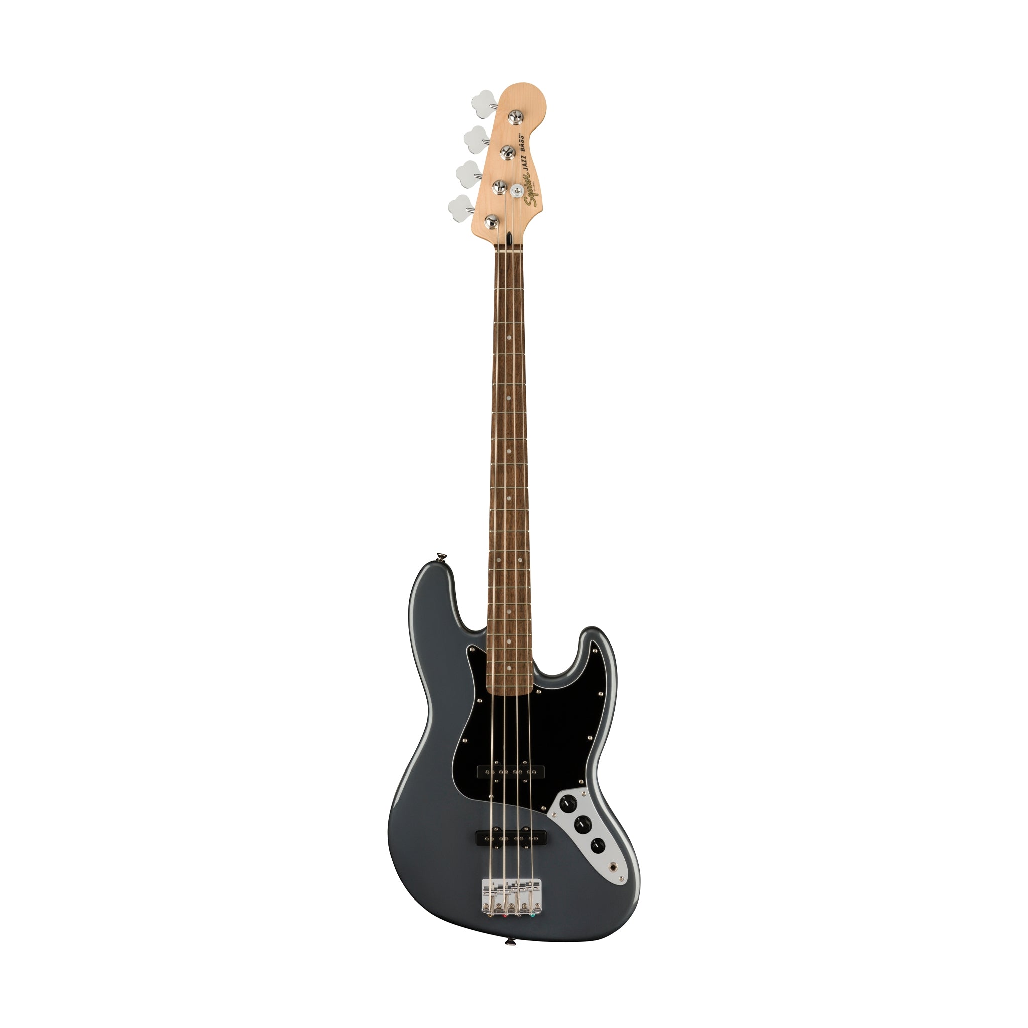 Squier Affinity Series Jazz Bass Guitar, Laurel FB, Charcoal Frost Metallic
