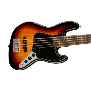 Squier Affinity Series Jazz Bass V 5-String Electric Bass Guitar, Laurel FB, 3-Color Sunburst