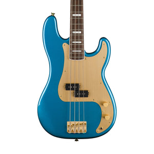 Squier 40th Anniversary Gold Edition Precision Bass Guitar, Lake Placid Blue