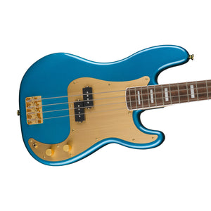 Squier 40th Anniversary Gold Edition Precision Bass Guitar, Lake Placid Blue