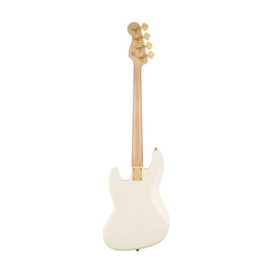 Squier 40th Anniversary Gold Edition Jazz Bass Guitar, Olympic White