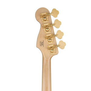 Squier 40th Anniversary Gold Edition Jazz Bass Guitar, Olympic White