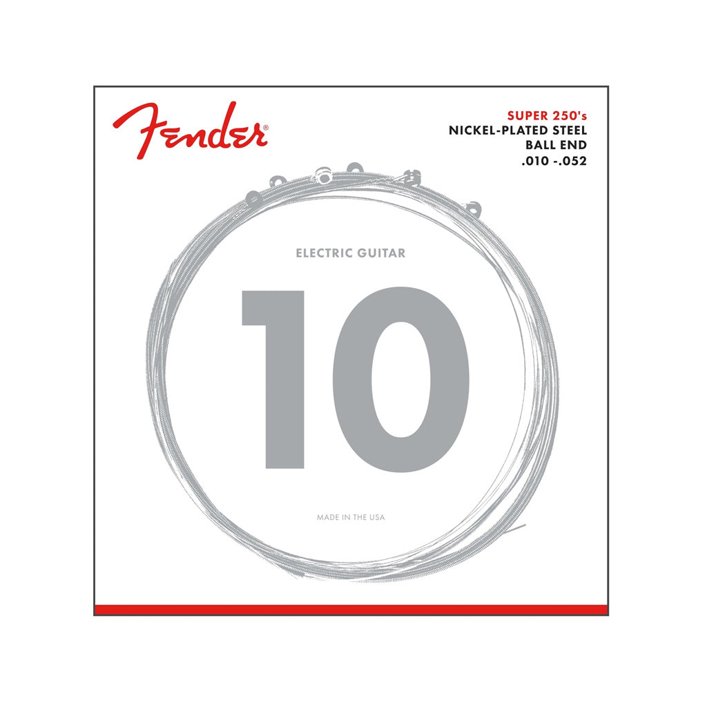Fender 250RH Nickel Plated Steel Regular/Heavy Electric Guitar Strings, 10-52