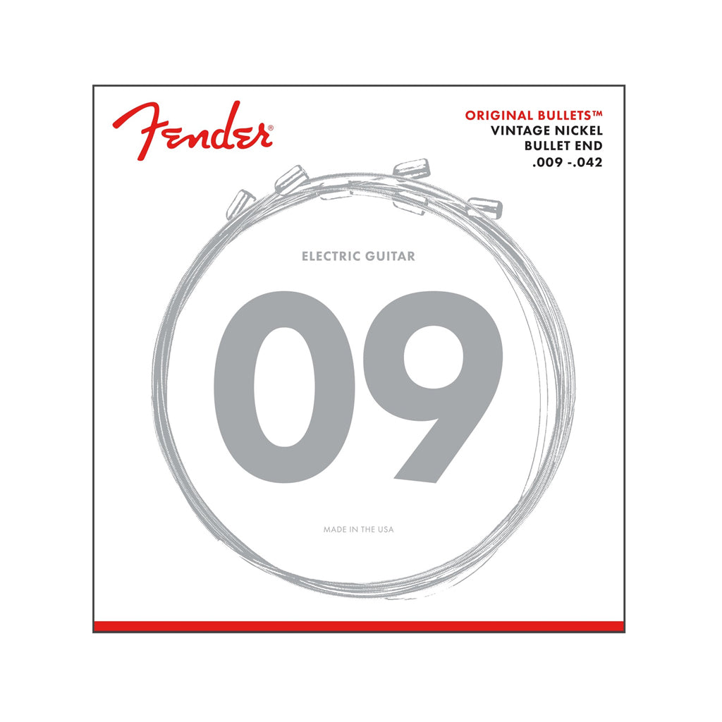 Fender 3150L Original Bullet Pure Nickel Light Electric Guitar Strings, 9-42