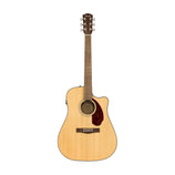 Fender CD-140SCE Dreadnought Acoustic Guitar w/Case, Walnut FB, Natural