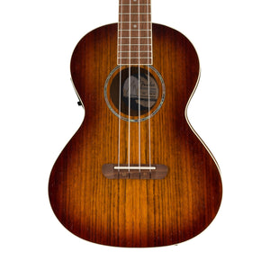 Fender Rincon Tenor Acoustic-Electric Ukulele w/Bag, Walnut FB, Aged Cognac Burst