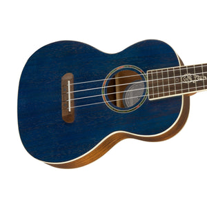 Fender Dhani Harrison Ukulele, Walnut FB, Sapphire Blue