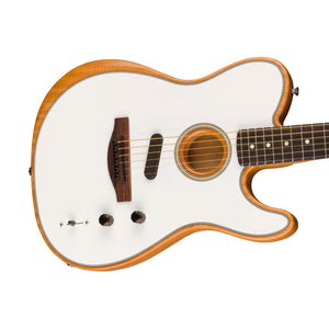 Fender Acoustasonic Player Telecaster Electric Guitar, Arctic White