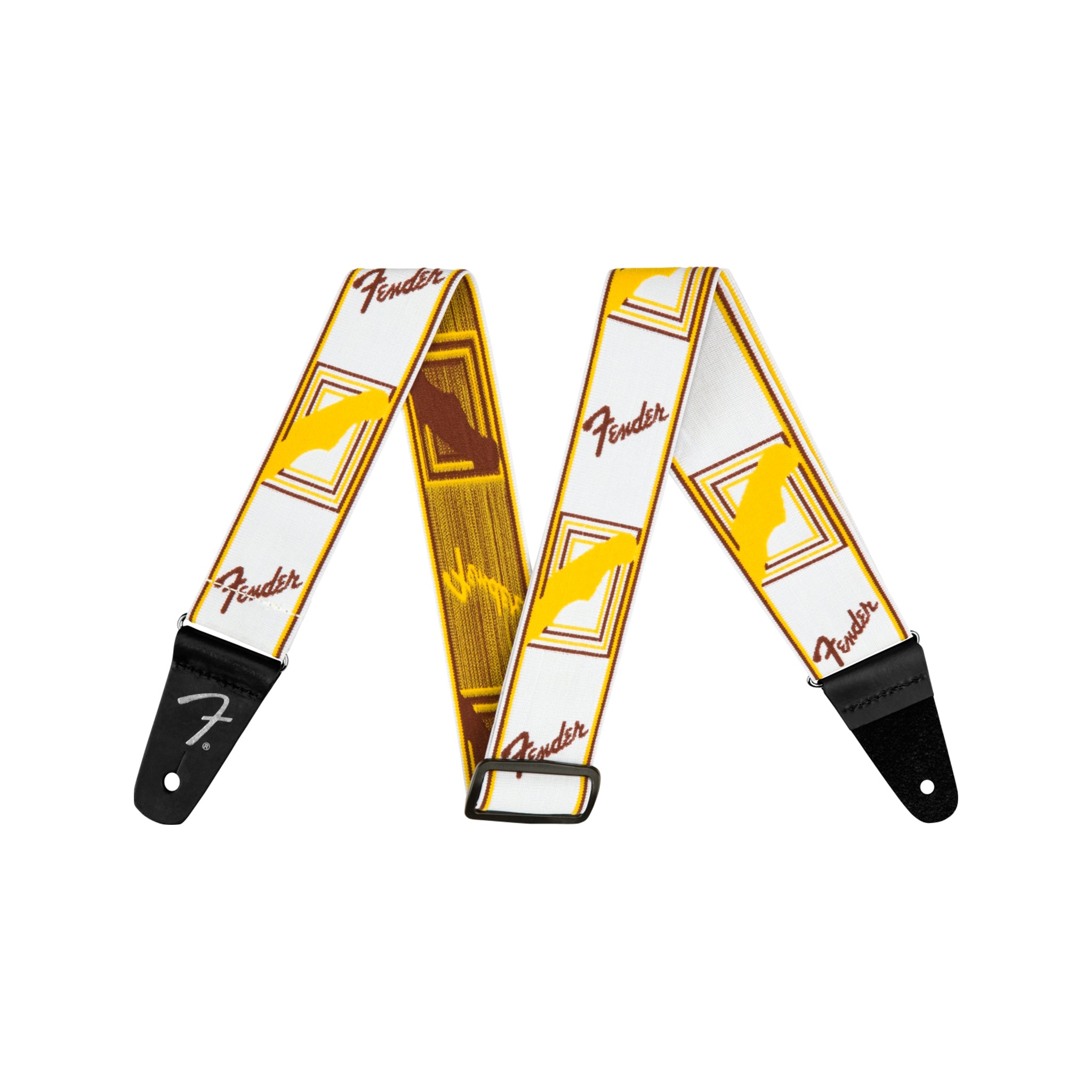 Fender WeighLess Monogram Guitar Strap, White