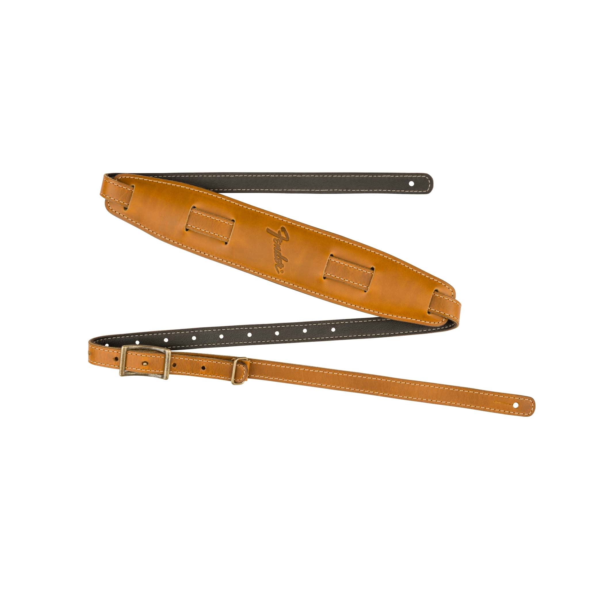 Fender Mustang Saddle Guitar Strap, Butterscotch, Long