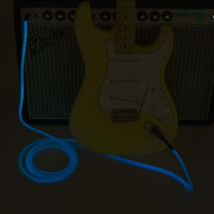 Fender 18.6 FT Professional Series Glow in the Dark Instrument Cable, Blue