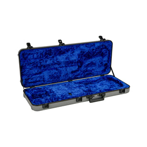 Fender Deluxe Molded Stratocaster/Telecaster Case, Silver w/ Blue Interior