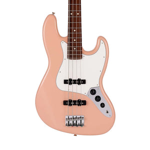 Fender Japan Hybrid II Jazz Bass Guitar, RW FB, Flamingo Pink