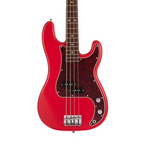 Fender Japan Hybrid II Precision Bass Guitar, RW FB, Modena Red