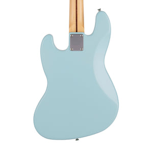 Fender Japan Junior Collection Jazz Bass Guitar, RW FB, Satin Daphne Blue
