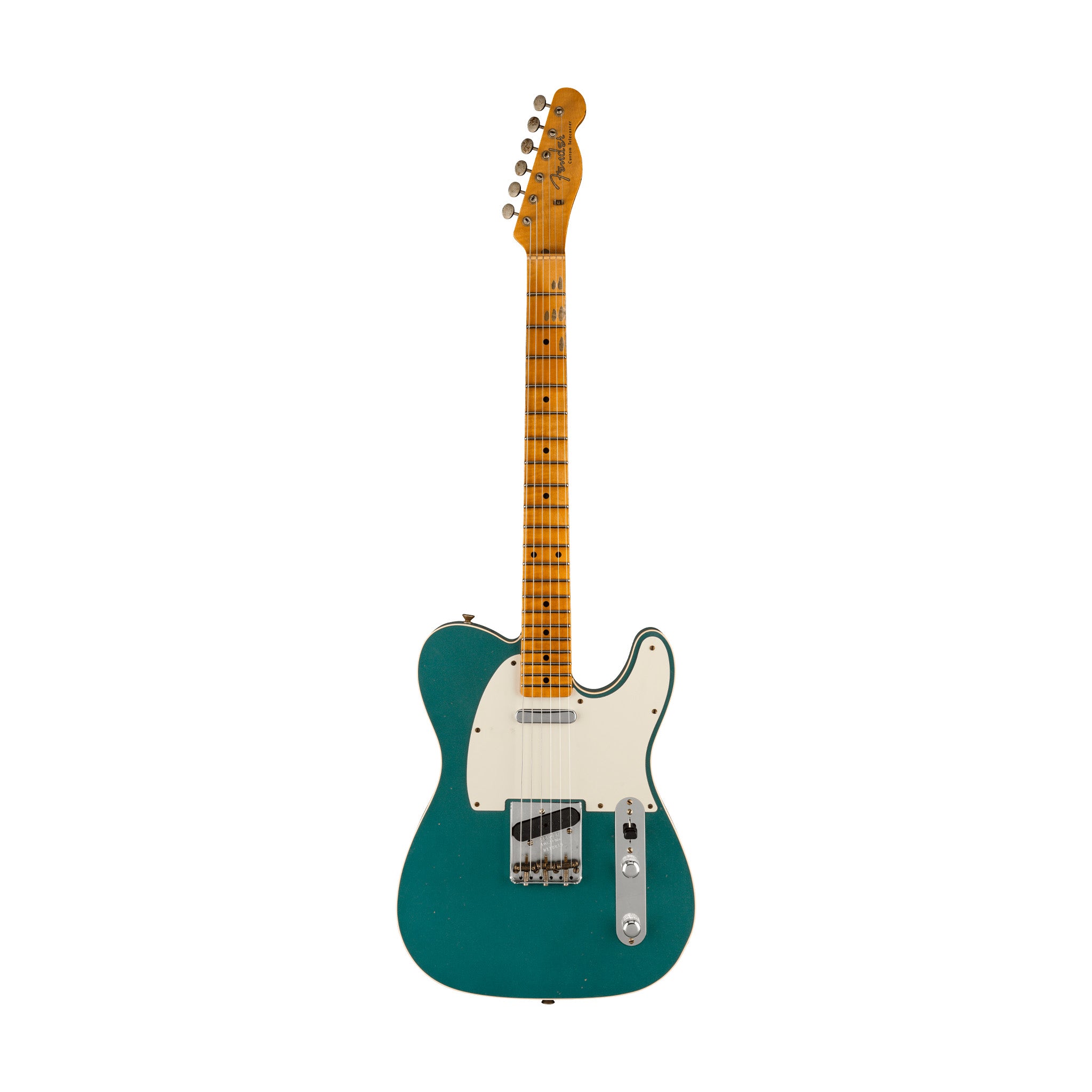 Fender Custom Shop Ltd Ed 50s Twisted Tele Custom Journeyman Relic Telecaster Electric Guitar, Aged Ocean Turquoise