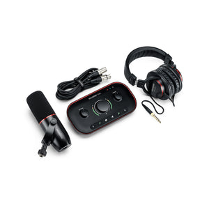 Focusrite Vocaster Two USB-C Studio Podcasting Audio Interface Bundle