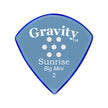 Gravity Sunrise Big Mini 2.0mm Guitar Pick w/ Multi-hole Grip, Polished Blue
