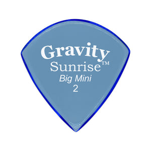 Gravity Sunrise Big Mini 2.0mm Guitar Pick, Polished Blue
