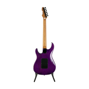 GrassRoots G-SNAPPER-24M-STPR Electric Guitar, Maple FB, See Thru Purple w/White Pearl Black