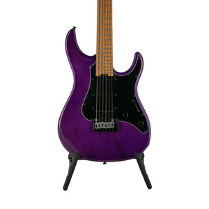 GrassRoots G-SNAPPER-24M-STPR Electric Guitar, Maple FB, See Thru Purple w/White Pearl Black