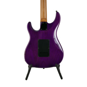 GrassRoots G-SNAPPER-24M-STPR Electric Guitar, Maple FB, See Thru Purple w/White Pearl Black