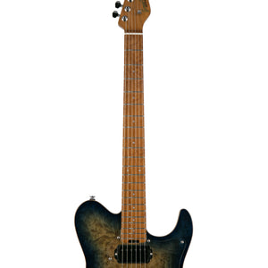 GrassRoots G-THROBBER-WK/M-NDBS Electric Guitar, Roasted Maple FB, Natural Dark Blue Burst