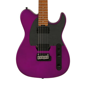 GrassRoots G-THROBBER-WK/M-VDPR Electric Guitar, Roasted Maple FB, Voodoo Purple