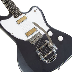 Harmony Standard Series Silhouette w/ Bigsby Electric Guitar w/Case, RW FB, Slate