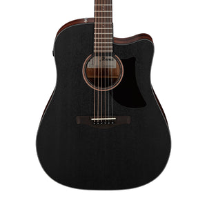 Ibanez AAD190CE-WKH Acoustic/Electric Guitar, Weathered Black Open Pore