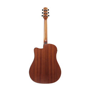 Ibanez Advanced Acoustic AAD50CE-LBS Acoustic Guitar, Light Brown Sunburst Low Gloss