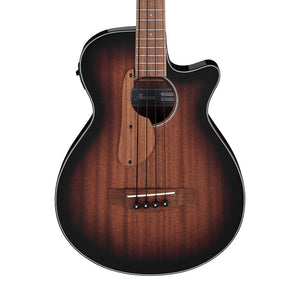Ibanez AEGB24E-MHS Acoustic Bass Guitar, Mahogany Sunburst Open Pore