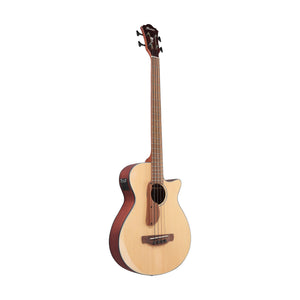Ibanez AEGB30E-NTG Acoustic-Electric Bass Guitar, Natural High Gloss
