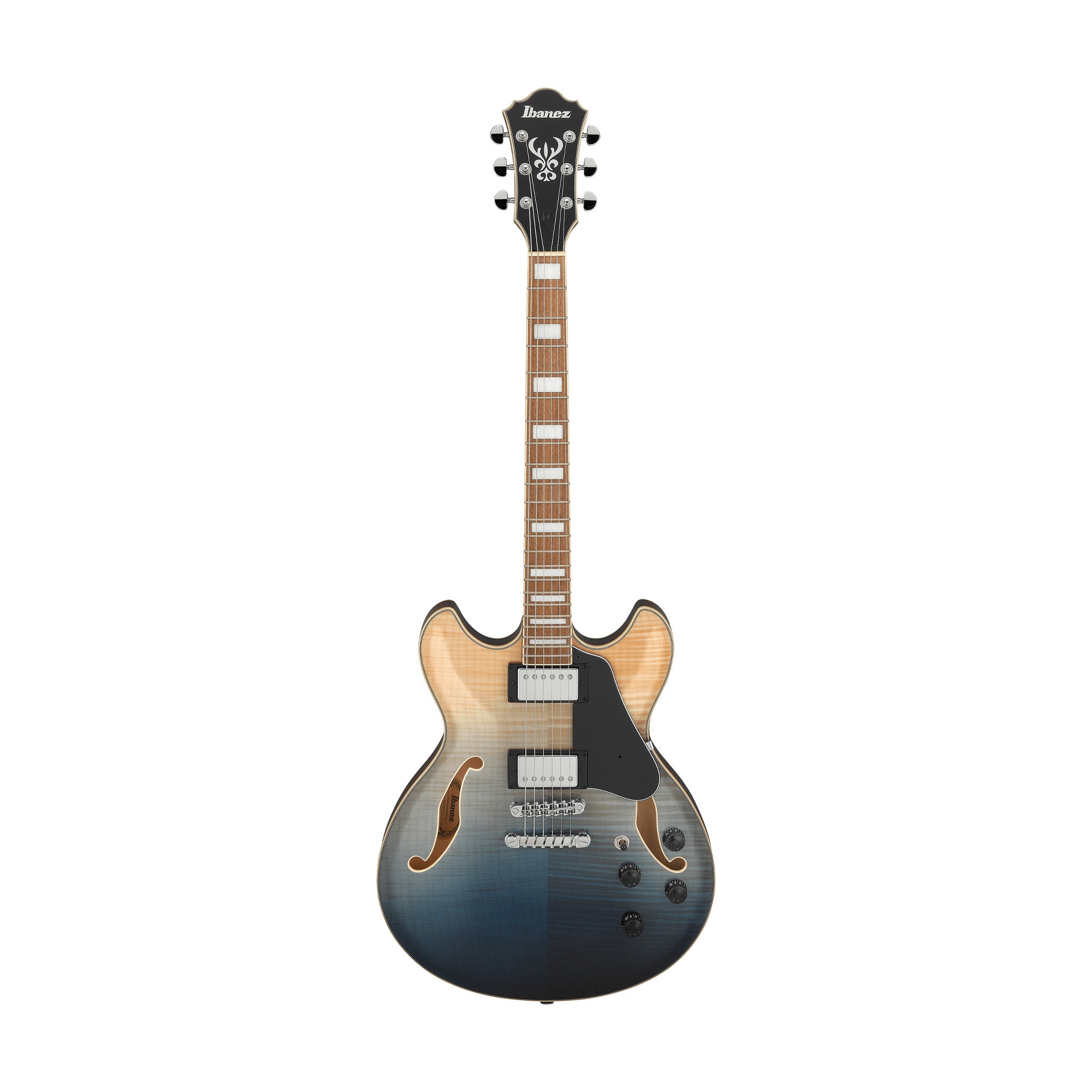 Ibanez AS73FM-TIF Semi-Hollow Electric Guitar, Transparent Indigo Fade