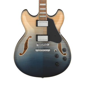 Ibanez AS73FM-TIF Semi-Hollow Electric Guitar, Transparent Indigo Fade