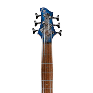Ibanez Premium BTB846-CBL 6-String Electric Bass Guitar w/Gig Bag, Cerulean Blue Burst Low Gloss