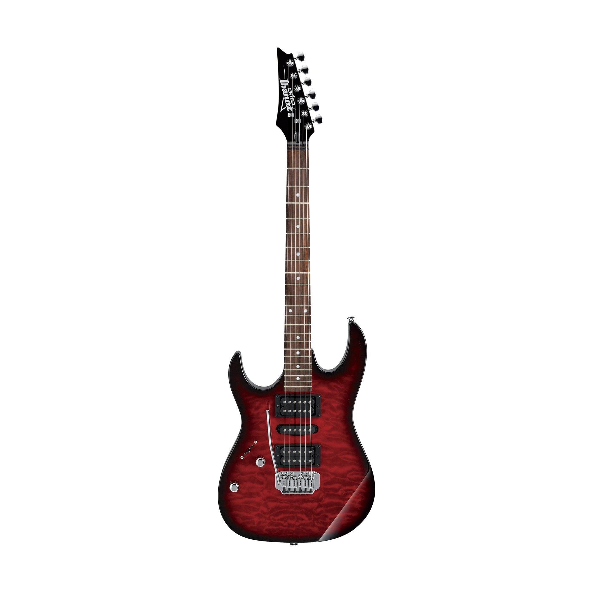 Ibanez Gio GRX70QAL-TRB Left-Handed Electric Guitar, Transparent Red Burst