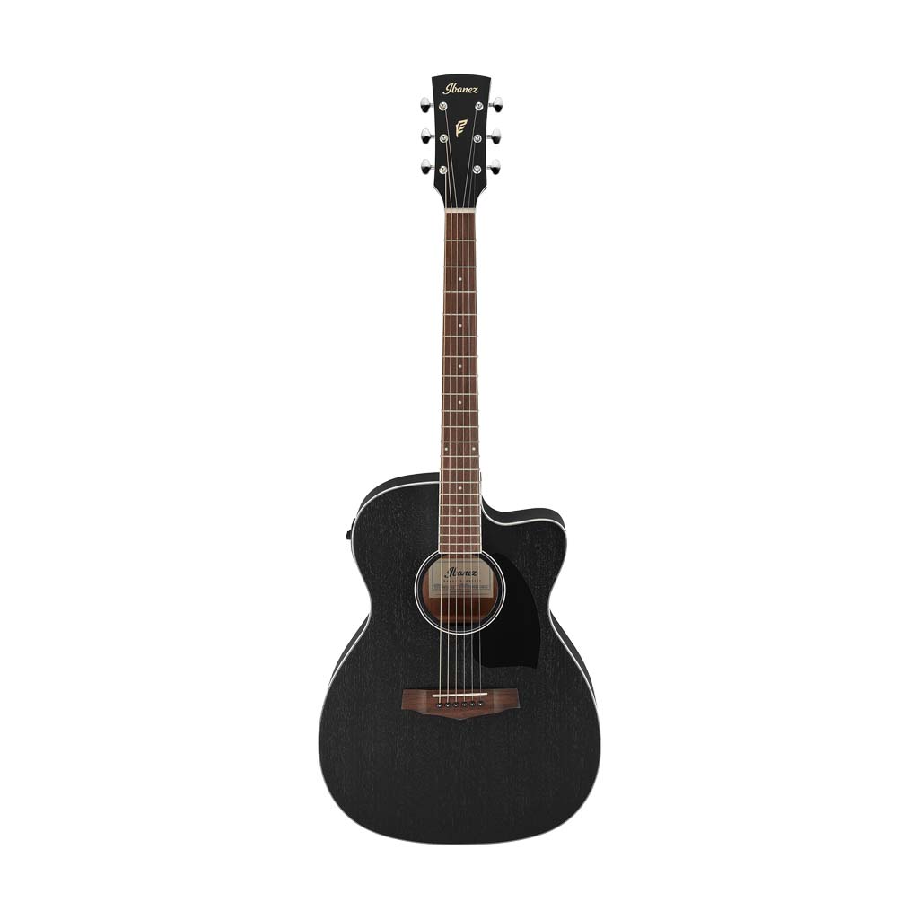 Ibanez PC14MHCE-WK Grand Concert PF Acoustic Guitar, Weathered Black Open Pore