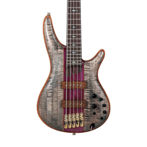 Ibanez SR5CMDX-BTL Premium 5-String Bass Guitar, Black Ice Low Gloss