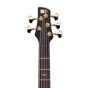 Ibanez SR5CMDX-BTL Premium 5-String Bass Guitar, Black Ice Low Gloss