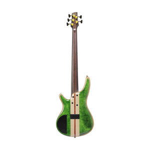 Ibanez Premium SR5FMDX-EGL 5-String Electric Bass Guitar w/Bag, Emerald Green Low Gloss