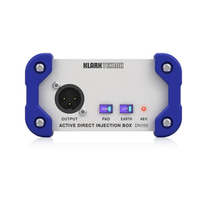 Klark Teknik DN100 V2 1-channel Active Direct Box with Extended Dynamic Range (DN100-V2)