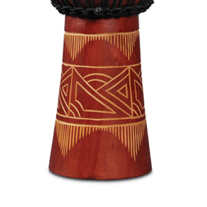 Latin Percussion LP713LR World Beat Wood Art Large Djembe, Red/Natural