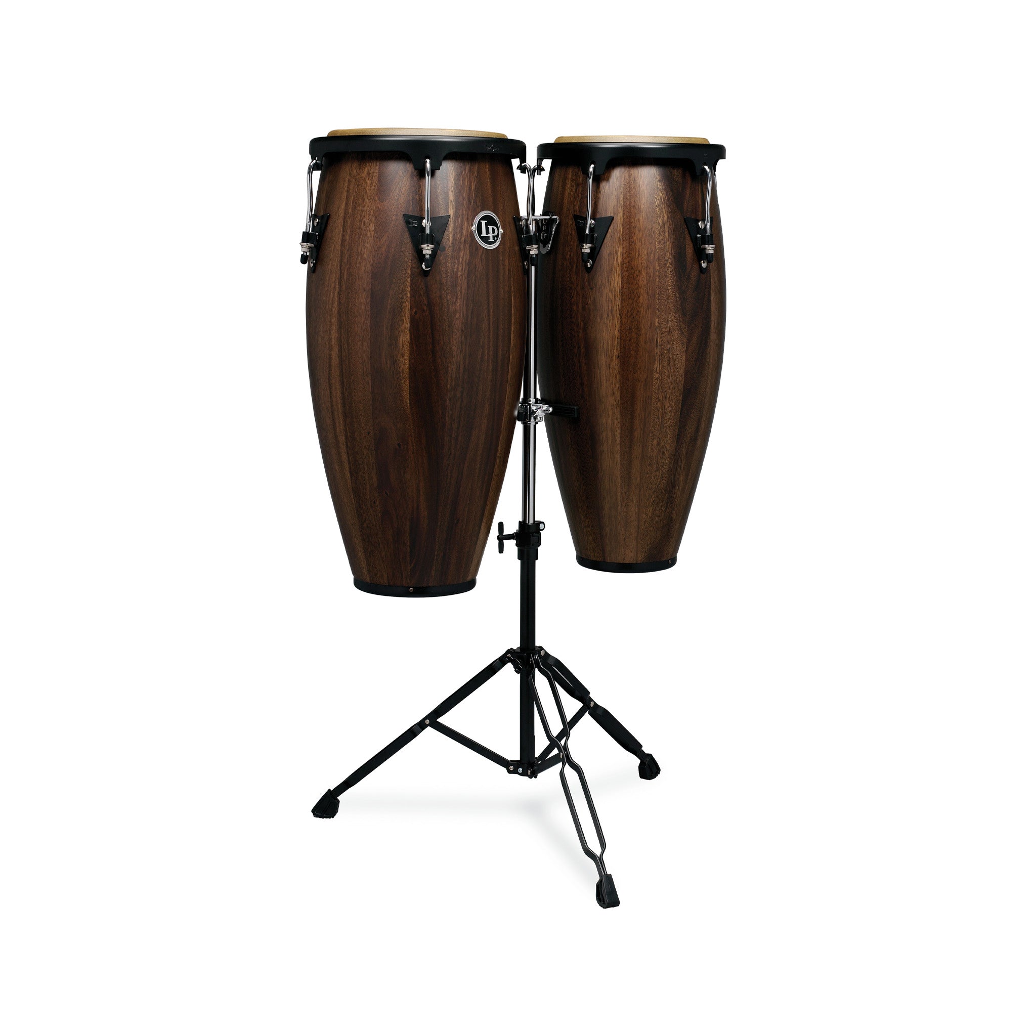 Latin Percussion LPA646-SW 10&amp;11inch Aspire Jamjuree Wood Conga Set w/Double Stand